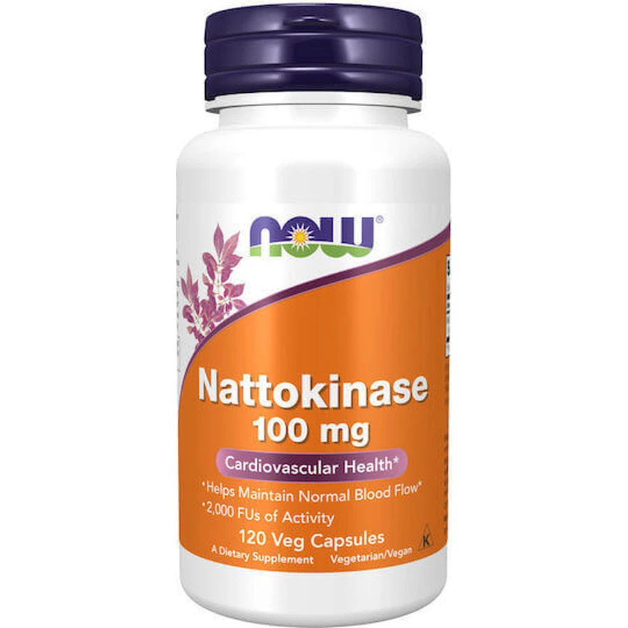 Now Foods Наттокіназа 100 мг 120 рослинних капсул: ціни та характеристики