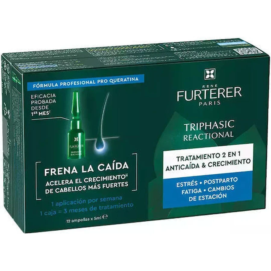 Rene Furterer Triphasic Triphasic Reaccional Anti-hair Loss Hair ампулы против выпадения волос 12x5 мл: цены и характеристики