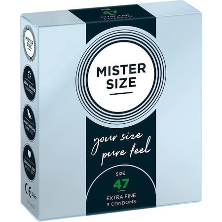 Mister Size Extra Fine Size 47mm Пресервант 3шт: ціни та характеристики