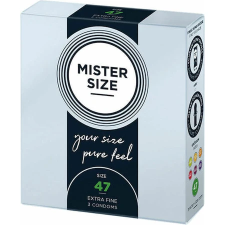 Mister Size Extra Fine Size 47mm Пресервант 3шт: ціни та характеристики