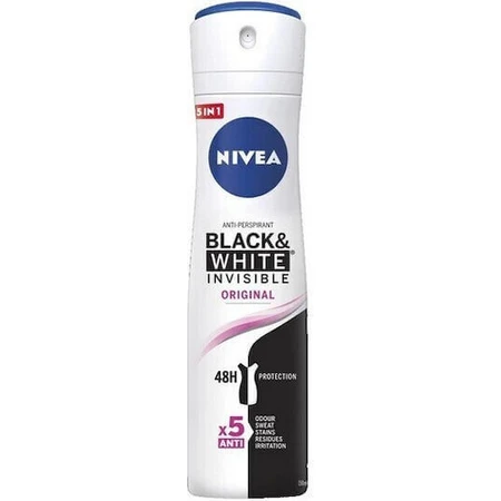 Дезодорант-спрей Nivea Black & White Invisible Original Deodorant 48h Дезодорант-спрей 150 мл: ціни та характеристики
