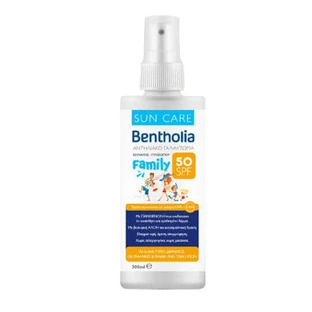 Bentholia Sun Care Сімейний сонцезахисний лосьйон для обличчя та тіла SPF50 Спрей-спрей 300мл