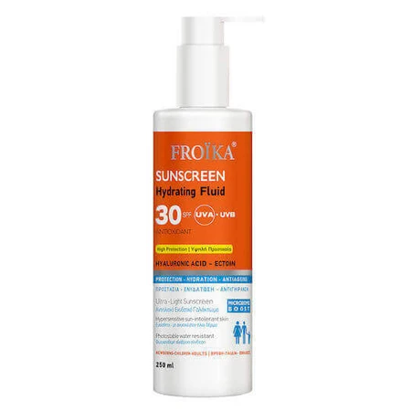 Флюїдний зволожуючий сонцезахисний лосьйон для тіла Froika Fluid SPF30 250мл: ціни та характеристики