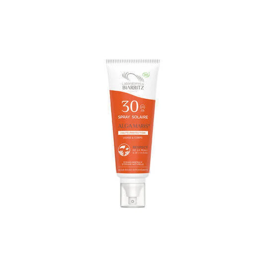 Laboratories de Biarritz Algae Maris Algae Maris Водостійкий сонцезахисний крем для обличчя та тіла SPF30 Спрей 100 мл: ціни та характеристики