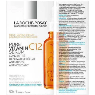 La Roche Posay Pure Vitamin C12 Антивікова сироватка для обличчя з вітаміном С і саліциловою кислотою для детоксикації та освітлення 30 мл