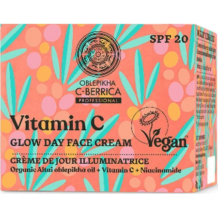 Natura Siberica C-Berrica Glow Увлажняющий и осветляющий дневной крем для лица SPF20 с витамином C 50 мл: цены и характеристики