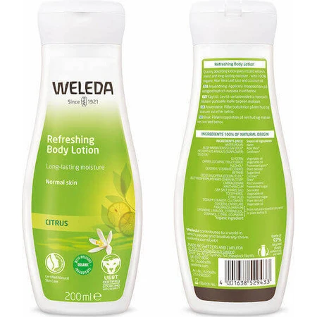 Weleda Цитрусовий зволожуючий лосьйон для тіла для всіх типів шкіри 200мл: ціни та характеристики