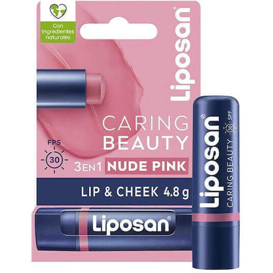 Liposan Caring Beauty Lip & Cheek Lip Balm SPF30 nude pink 4.8gr: цены и характеристики