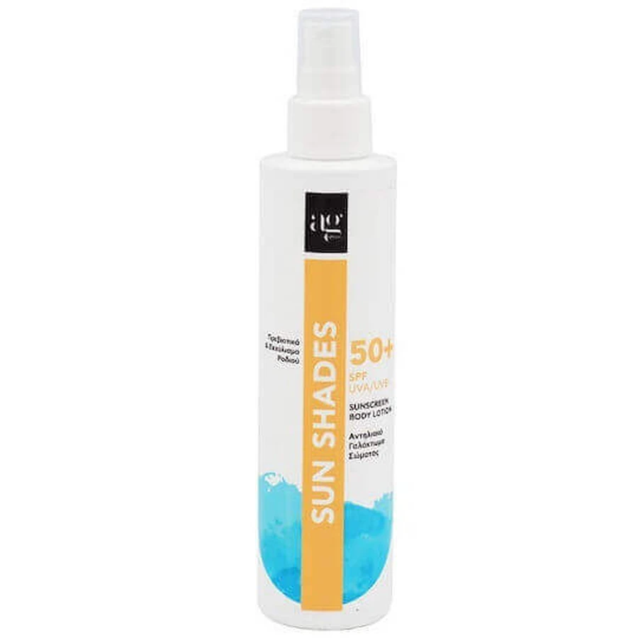 Ag Pharm Sun Shades Водостійкий сонцезахисний лосьйон для тіла SPF50 Спрей 200мл: ціни та характеристики