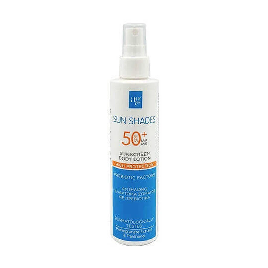 Ag Pharm Sun Shades Водостійкий сонцезахисний лосьйон для тіла SPF50 Спрей 200мл: ціни та характеристики
