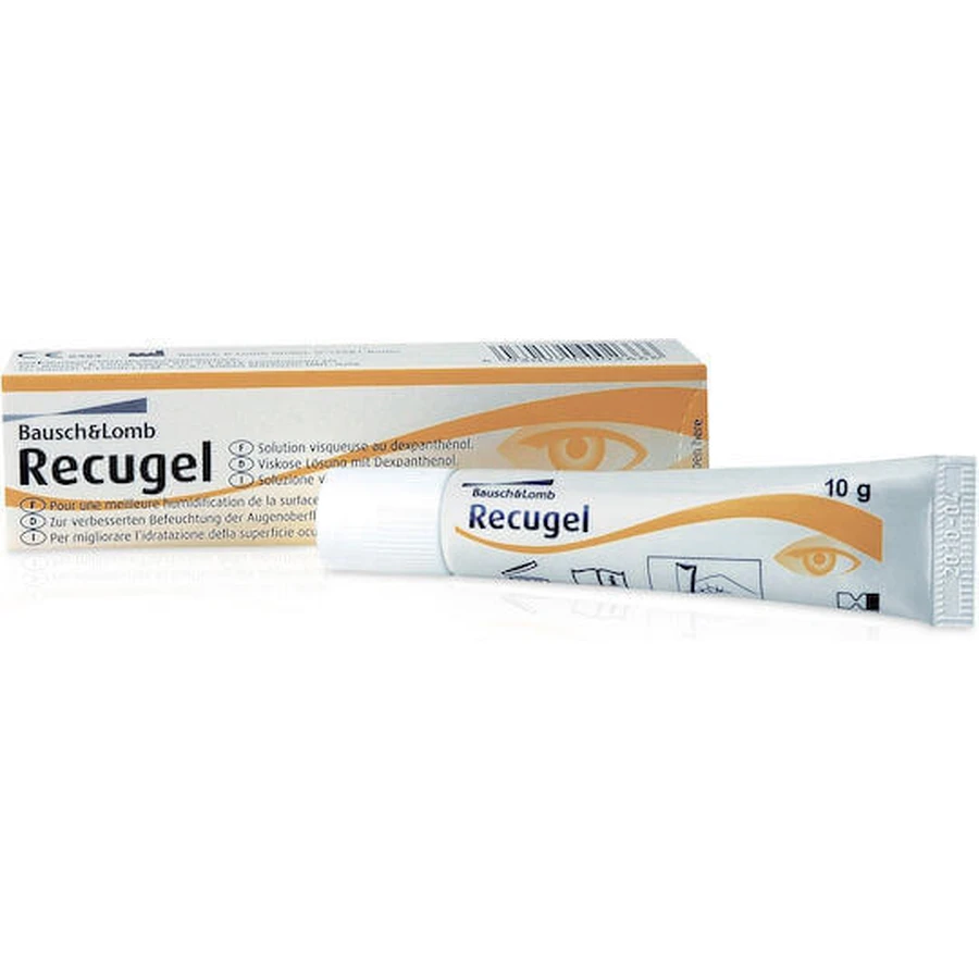 Гель для зволоження та захисту шкіри навколо очей Bausch & Lomb Recugel 10гр: ціни та характеристики