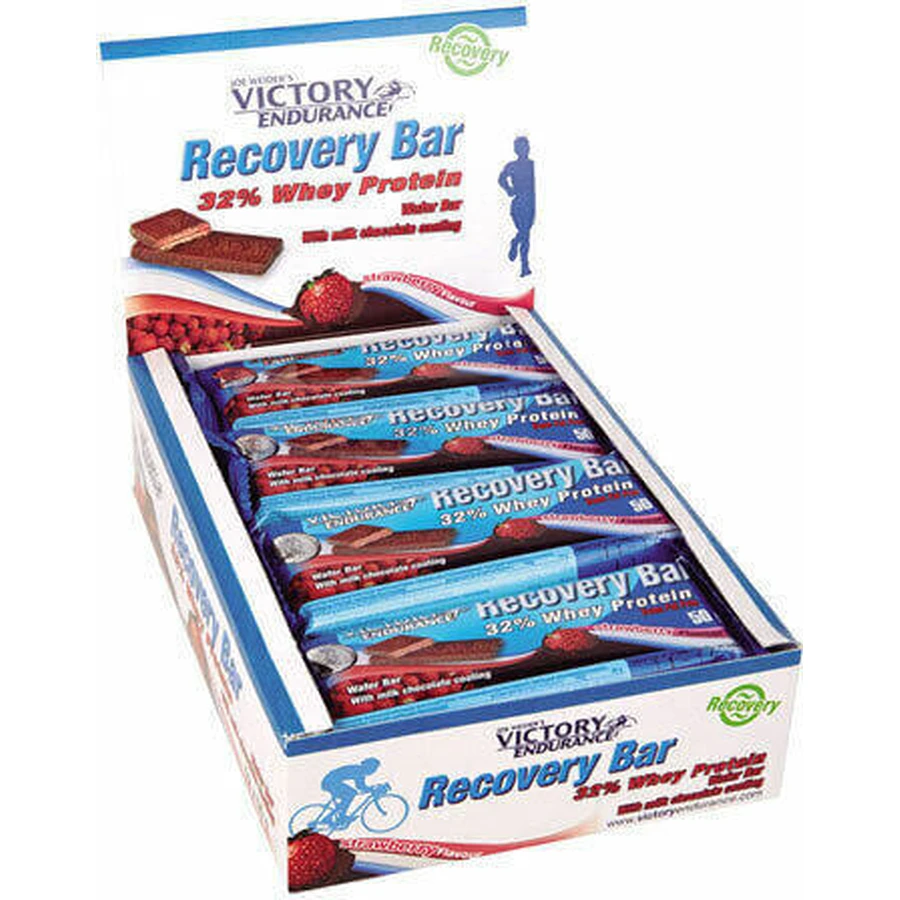 Weider Victory Endurance Recovery Bars с 32% протеином и клубничным вкусом 12x50 гр.: цены и характеристики