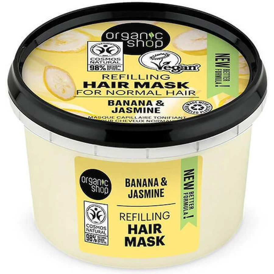Organic Shop Банан и жасмин Восстанавливающая маска для волос 250 мл: цены и характеристики