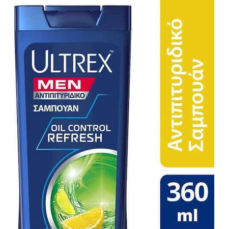 Шампунь проти лупи та випадіння волосся Ultrex Men Oil Control для жирного волосся 360 мл: ціни та характеристики
