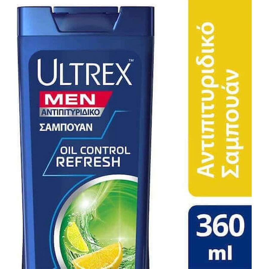 Шампунь проти лупи та випадіння волосся Ultrex Men Oil Control для жирного волосся 360 мл: ціни та характеристики