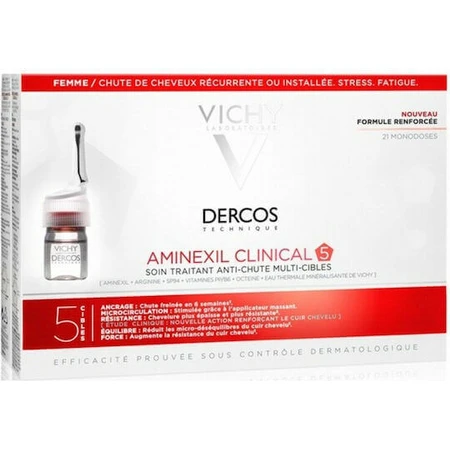 Vichy Dercos Technique Aminexil Clinical 5 Hair ампула від випадіння волосся для жінок 21х6мл: ціни та характеристики
