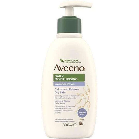 Aveeno Лаванда Щоденний зволожуючий лосьйон для тіла з ароматом лаванди для сухої та чутливої шкіри 300 мл: ціни та характеристики