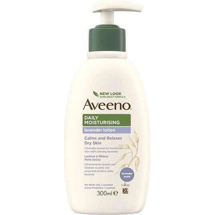 Aveeno Лаванда Щоденний зволожуючий лосьйон для тіла з ароматом лаванди для сухої та чутливої шкіри 300 мл: ціни та характеристики