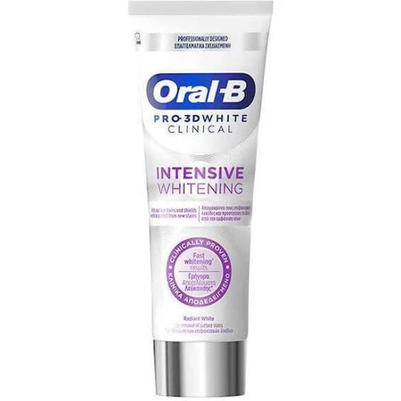 Зубна паста Oral-B Pro 3D White Clinical Сяйво білого кольору 75 мл: ціни та характеристики