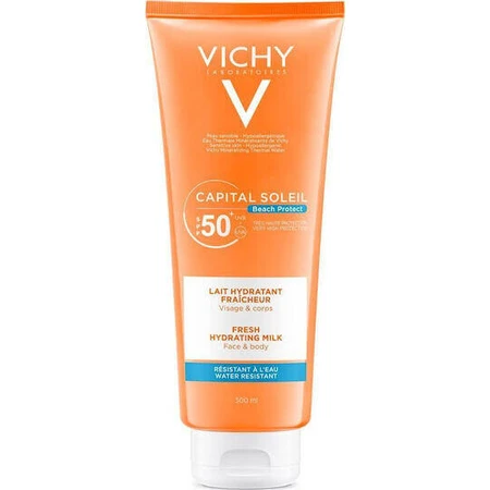 Vichy Capital Soleil Свіже зволожуюче молочко Водостійкий сонцезахисний крем для обличчя та тіла SPF50 300мл: ціни та характеристики