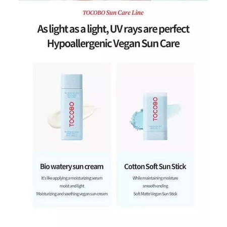 Сонцезахисний крем для обличчя Tocobo Cotton Cotton Soft Face SPF50 19гр: ціни та характеристики