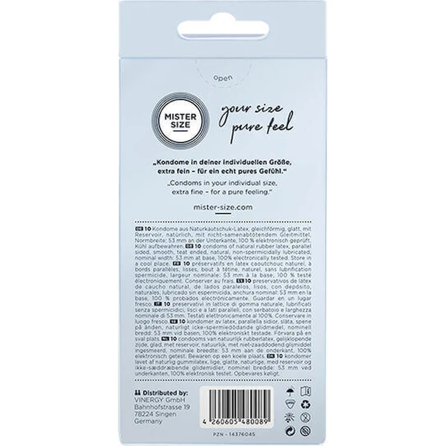 Mister Size Extra Fine Size 53mm Пресервант 10шт: ціни та характеристики