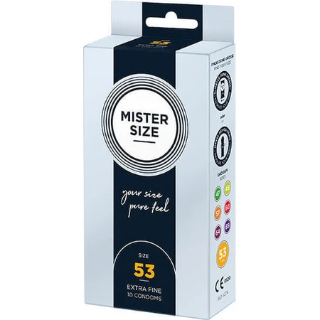 Mister Size Extra Fine Size 53mm Пресервант 10шт: ціни та характеристики