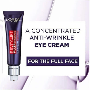 L'Oreal Paris Revitalift Filler Зволожуючий та відновлюючий крем для освітлення шкіри навколо очей з гіалуроновою кислотою 30 мл