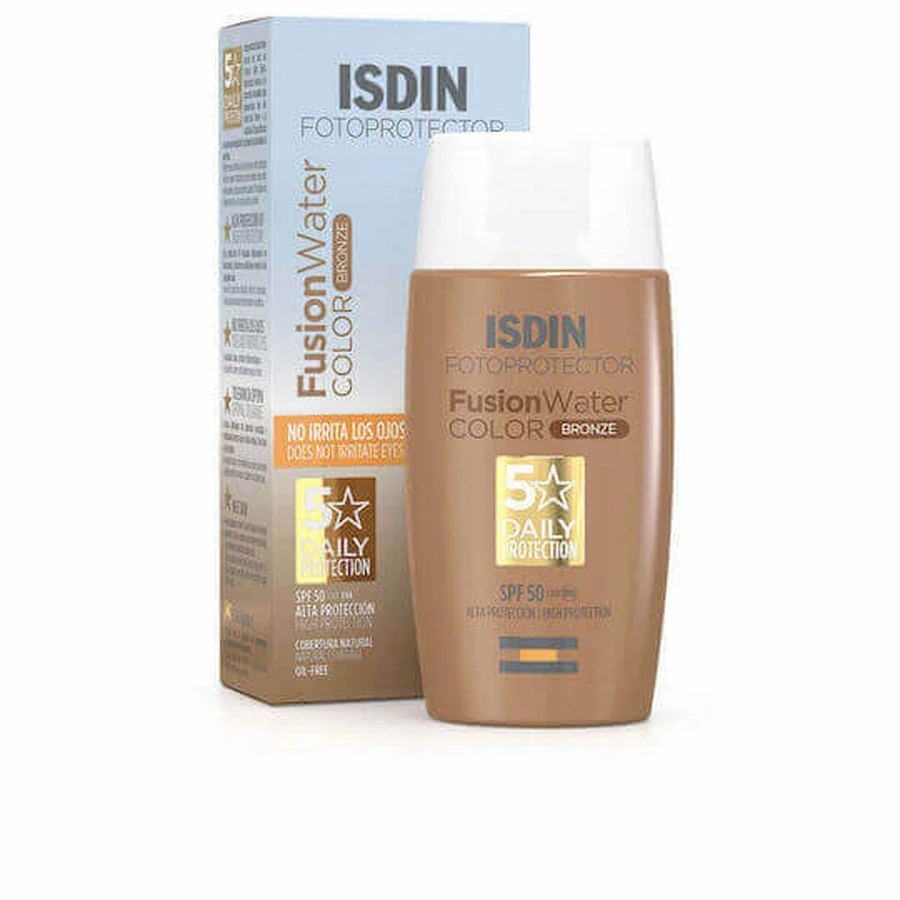 Isdin Photoprotector Fusion Water Сонцезахисний крем для обличчя SPF50 з пігментом бронзи 50 мл: ціни та характеристики
