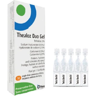 Thea Pharma Hellas Thealoz Duo Глазные капли с гиалуроновой кислотой для сухих глаз 30х0,4 мл