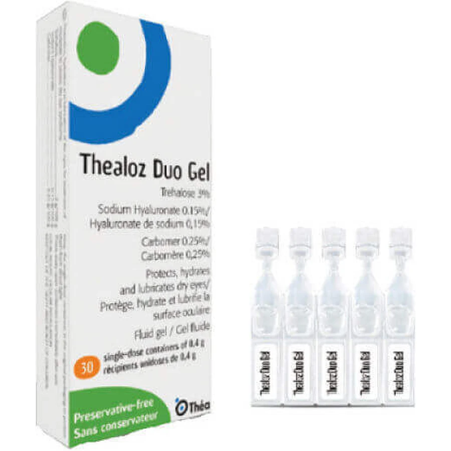 Thea Pharma Hellas Thealoz Duo Глазные капли с гиалуроновой кислотой для сухих глаз 30х0,4 мл: цены и характеристики