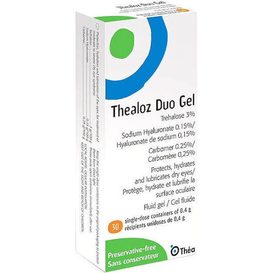 Thea Pharma Hellas Thealoz Duo Глазные капли с гиалуроновой кислотой для сухих глаз 30х0,4 мл: цены и характеристики