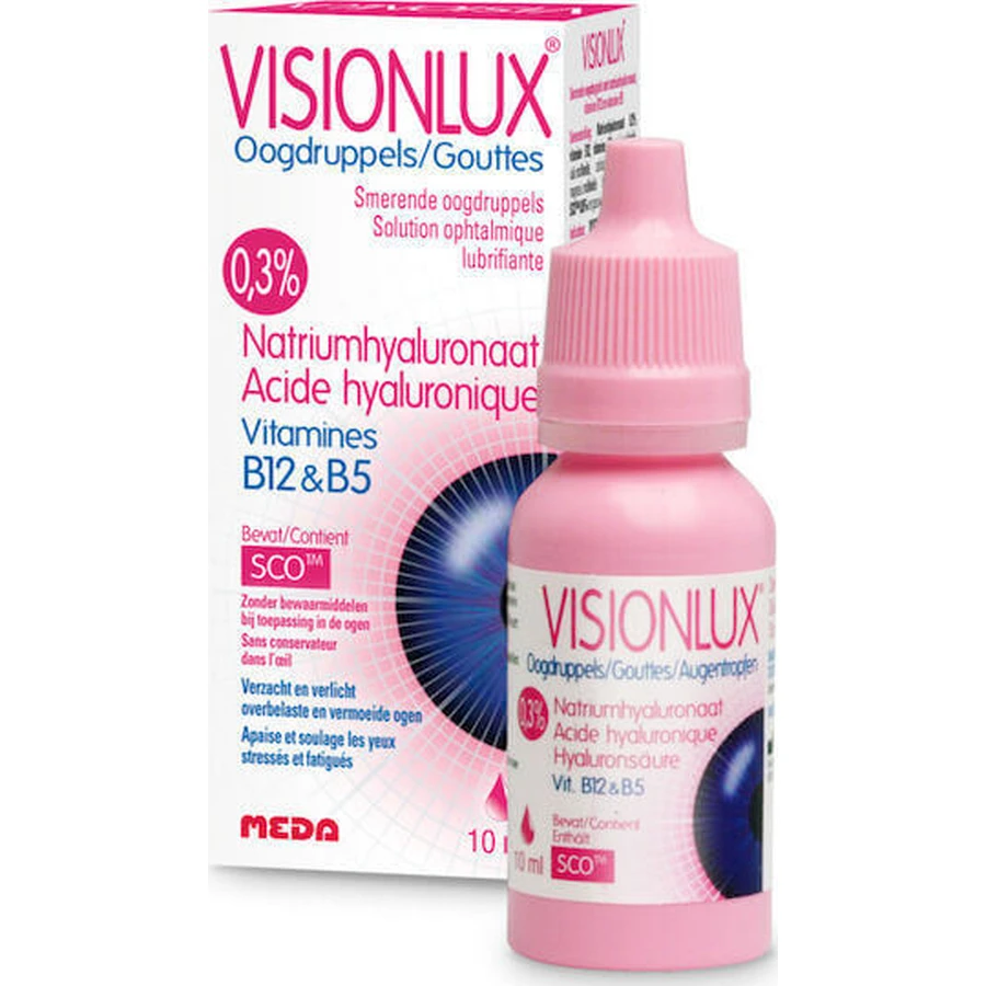 Novax Pharma Visionlux Гіалуронова кислота очні краплі від сухості очей 10мл: ціни та характеристики