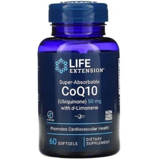 Life Extension Супер-абсорбируемый CoQ10 50 мг 60 софтгелей