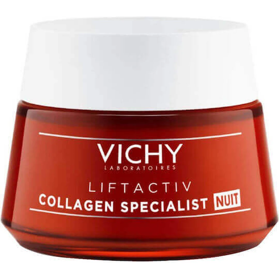 Vichy Liftactiv Collagen Specialist Антивозрастной, тонизирующий и осветляющий ночной крем для лица с гиалуроновой кислотой и витамином С 50 мл: цены и характеристики