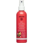 Apivita Bee Sun Safe Водостійкий дитячий сонцезахисний крем-спрей SPF50 200 мл та подарунок 2 пазла та кольорові олівці: ціни та характеристики
