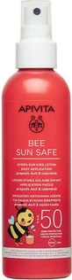 Apivita Bee Sun Safe Водостійкий дитячий сонцезахисний крем-спрей SPF50 200 мл та подарунок 2 пазла та кольорові олівці