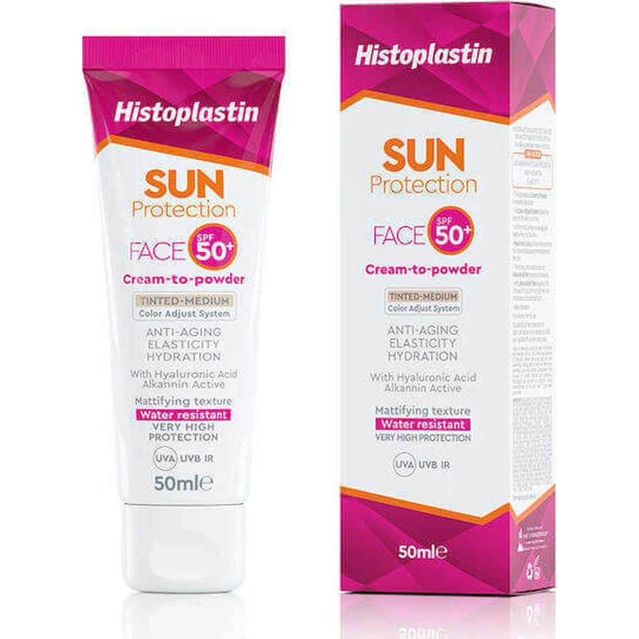 Heremco Histoplastin Захист від сонця Сонцезахисний крем для обличчя SPF50 з пігментом 50мл: ціни та характеристики
