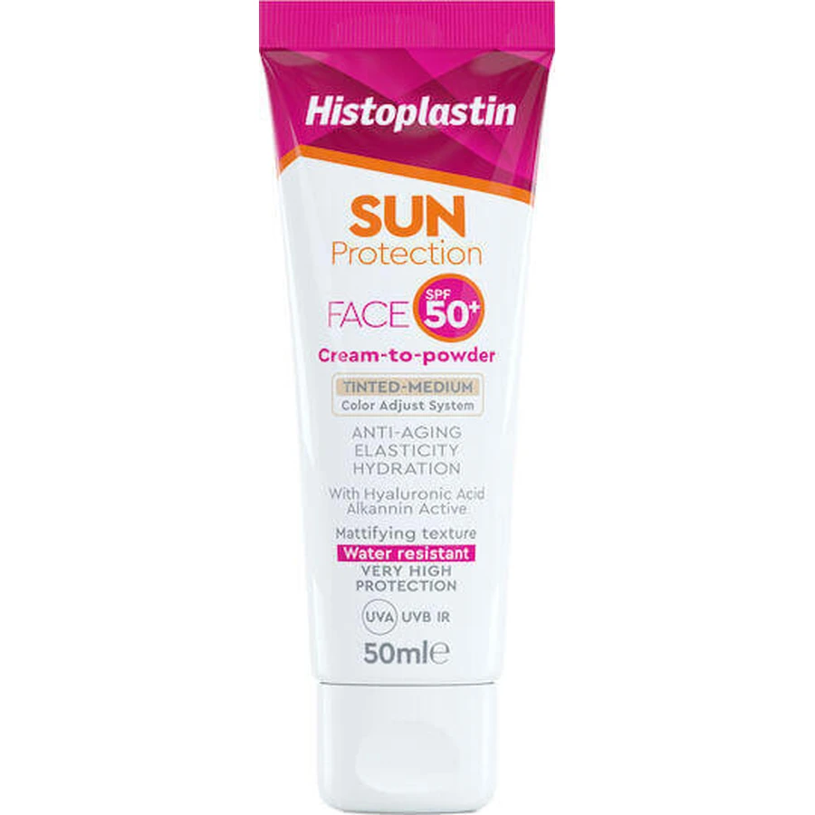 Heremco Histoplastin Захист від сонця Сонцезахисний крем для обличчя SPF50 з пігментом 50мл: ціни та характеристики