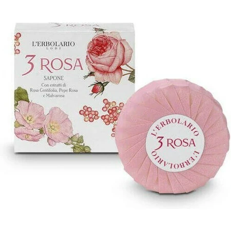 L' Erbolario 3 Rosa Sapone Profumato Body Soap Bar 100gr: цены и характеристики