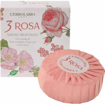L' Erbolario 3 Rosa Sapone Profumato Body Soap Bar 100gr: цены и характеристики