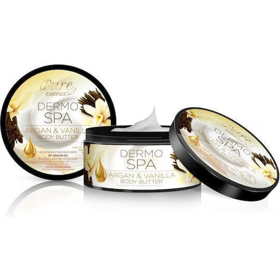 Pure Essence Dermo Dermo Spa Argan & Vanilla Увлажняющее масло для тела с ароматом ванили 200 мл: цены и характеристики