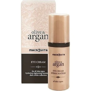 Macrovita Olive & Argan Увлажняющий и антивозрастной крем для кожи вокруг глаз от морщин с гиалуроновой кислотой 30 мл