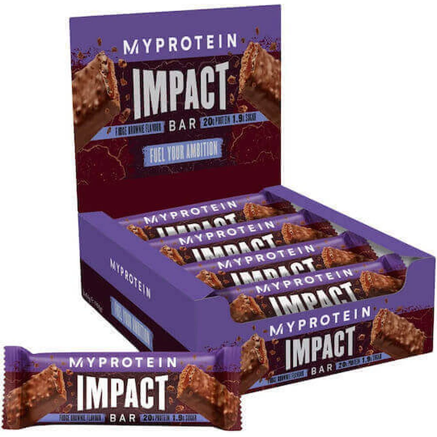 Протеїнові батончики Myprotein Impact Fudge зі смаком брауні 12x64гр: ціни та характеристики