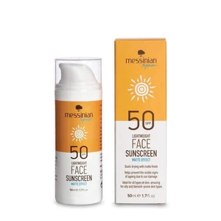 Messinian Spa Легкий матуючий сонцезахисний крем для обличчя SPF50 у спреї 50 мл