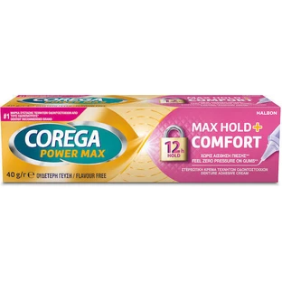 Крем для фіксації зубних протезів Corega Max Hold+Comfort 40гр