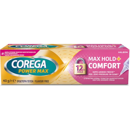 Крем для фіксації зубних протезів Corega Max Hold+Comfort 40гр: ціни та характеристики