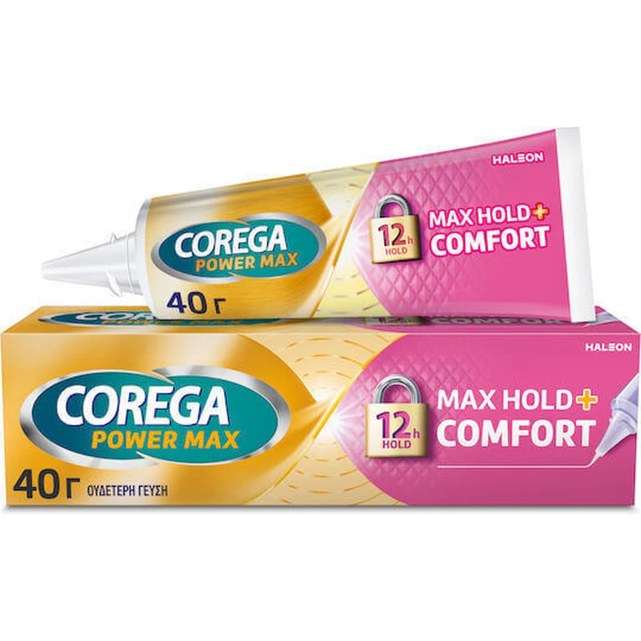 Крем для фіксації зубних протезів Corega Max Hold+Comfort 40гр: ціни та характеристики