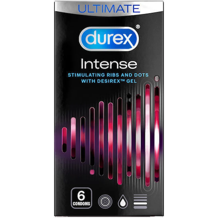 Durex Презервативы интенсивные с задержкой и полосками 6шт: цены и характеристики