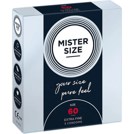 Mister Size Extra Fine Size 60мм Пресервант 3шт: ціни та характеристики